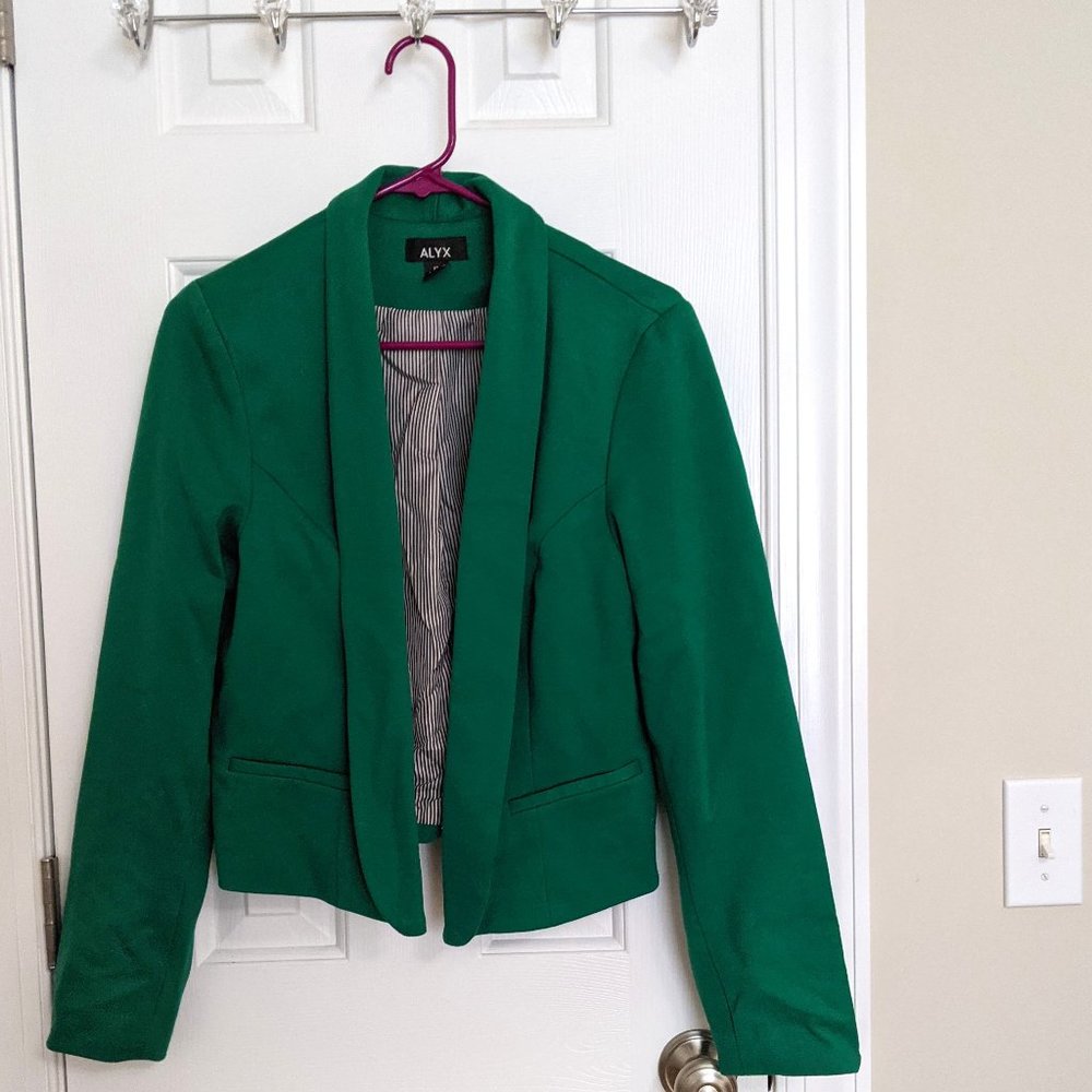 Alyx Green Open Front Blazer, size 12